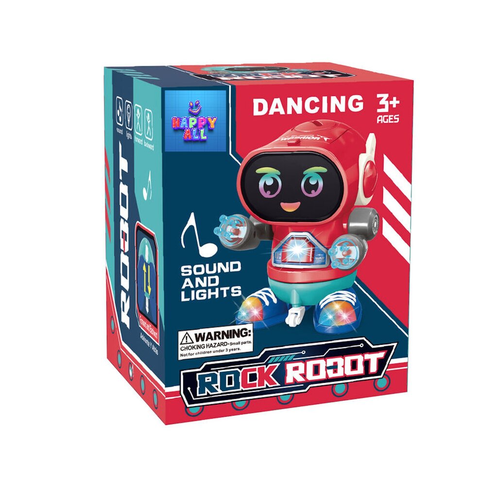 Tanssiva robotti LED-valaistuksella ja musiikilla, Dancing Robot Rock hinta ja tiedot | Kehittävät lelut | hobbyhall.fi