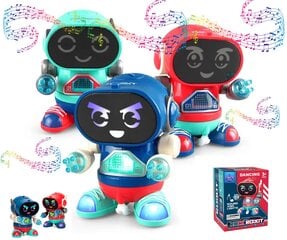 Tanssiva robotti LED-valaistuksella ja musiikilla, Dancing Robot Rock hinta ja tiedot | Kehittävät lelut | hobbyhall.fi