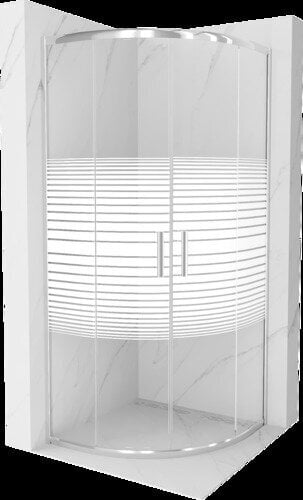 Kaareva suihkukaappi Mexen Rio, kromi, puolimatta, 70 x 70 cm hinta ja tiedot | Suihkukaapit ja suihkunurkat | hobbyhall.fi