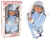 Vauvanukke tähtipeitolla 46 cm, sininen hinta ja tiedot | Tyttöjen lelut | hobbyhall.fi