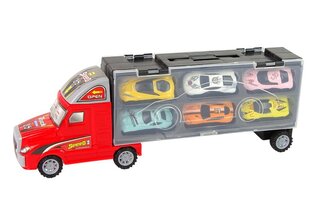 Iso kuorma-auto 6 henkilöautolla hinta ja tiedot | Poikien lelut | hobbyhall.fi