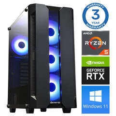 Intop Ryzen 5 5500 32GB 500SSD M.2 NVME+2TB RTX4060 8GB WIN11 hinta ja tiedot | Pöytätietokoneet | hobbyhall.fi