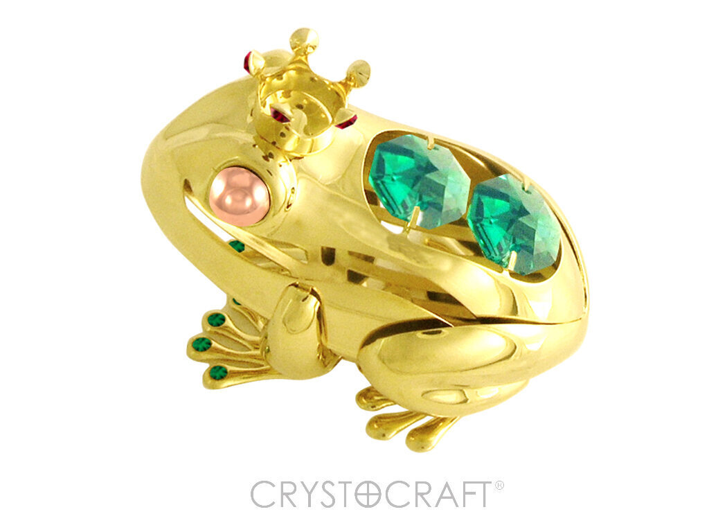 Frog Princess -hahmo SWAROVSKI-kiteillä, 24K kullattu hinta ja tiedot | Sisustustuotteet | hobbyhall.fi