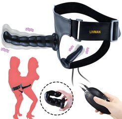 Realistinen puettava kaksoisdildo (Strap-On) LIVMAN DY005 miehille ja naisille hinta ja tiedot | BDSM ja fetissit | hobbyhall.fi