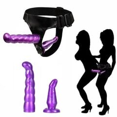 Realistinen puettava kaksoisdildo (Strap-On) LIVMAN DY005 miehille ja naisille hinta ja tiedot | BDSM ja fetissit | hobbyhall.fi