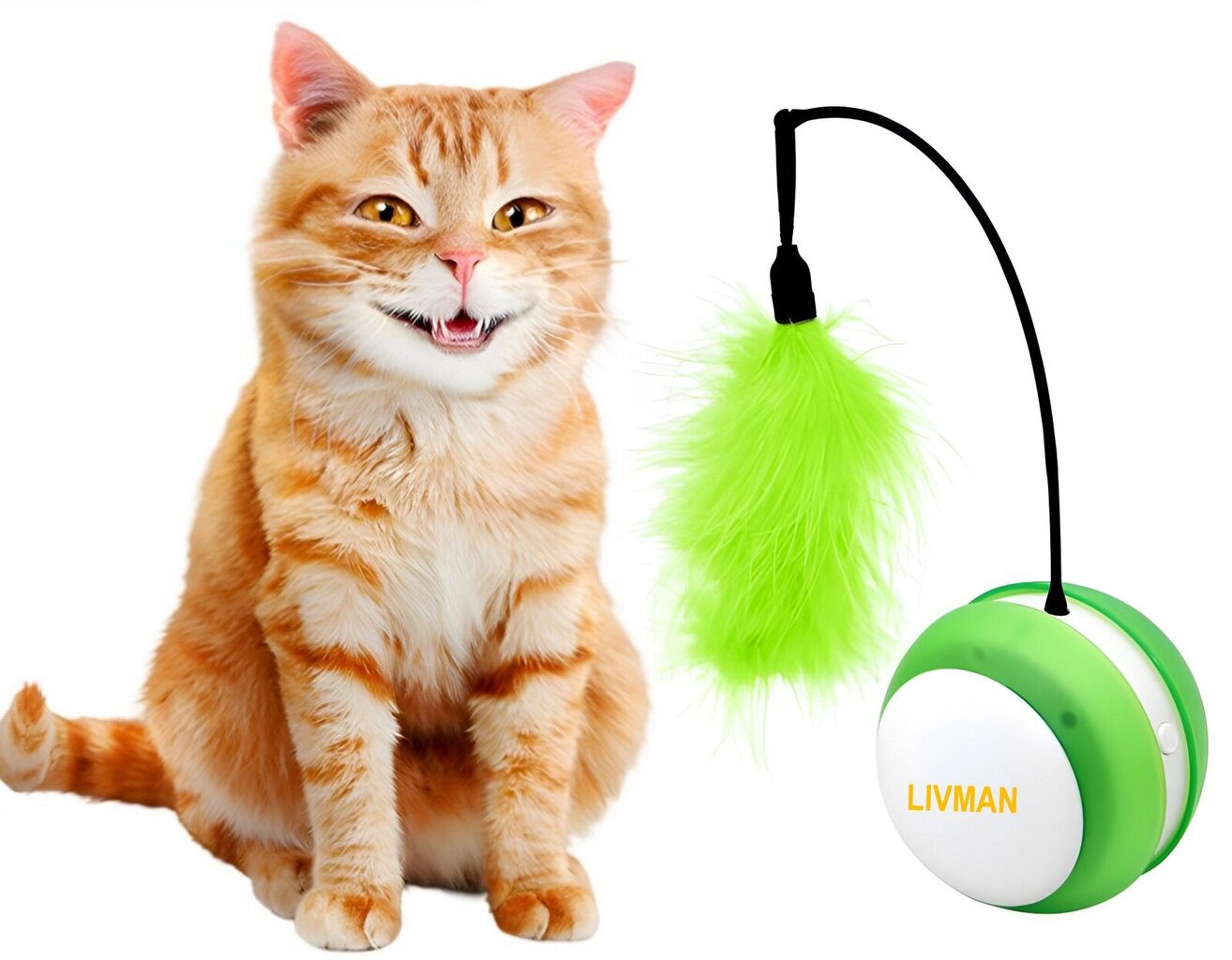 Älykäs interaktiivinen itsestään pyörivä lelu kissoille LIVMAN H-42 hinta ja tiedot | Kissan lelut | hobbyhall.fi