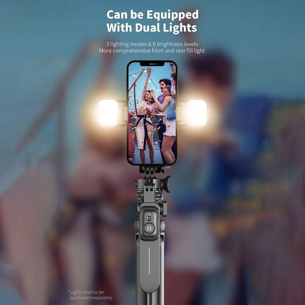 XXL bluetooth selfie-tikku jalustalla, 2 metriä LIVMAN C05 hinta ja tiedot | Selfie-tikut ja -telineet | hobbyhall.fi
