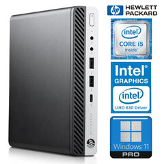 Hp 800 G5 Desktop Mini i5-9500T 8GB 128SSD M.2 NVME WIN11Pro hinta ja tiedot | Pöytätietokoneet | hobbyhall.fi