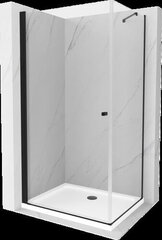 Suihkukaappi Mexen Pretoria tarjottimella ja sifonilla, musta+valkoinen/musta, 90 x 110 cm hinta ja tiedot | Suihkukaapit ja suihkunurkat | hobbyhall.fi