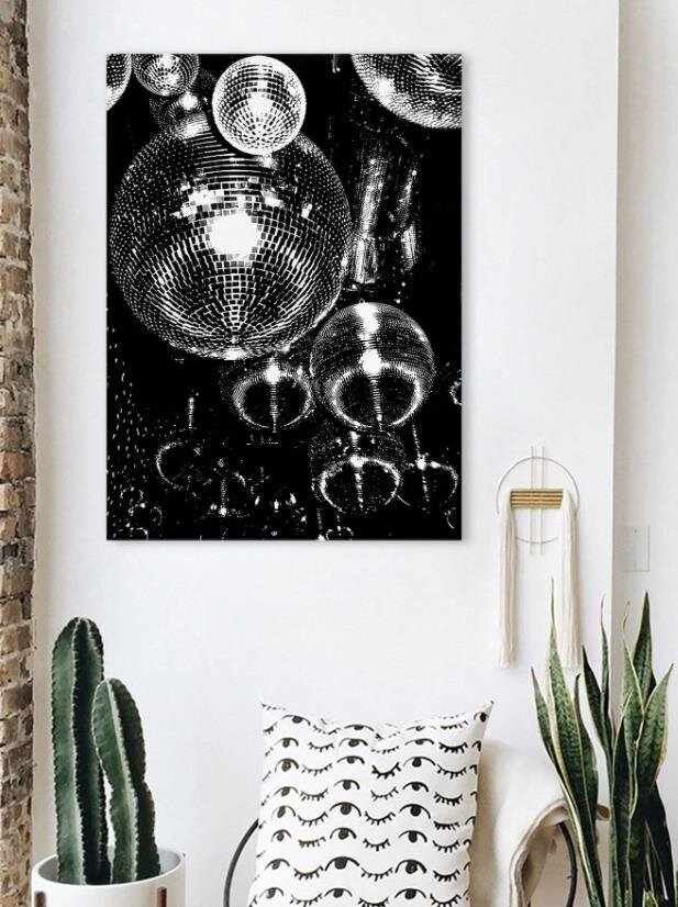 Seinäkoriste - kankaalle DISCO BALL, 50cmx70cm hinta ja tiedot | Taulut | hobbyhall.fi