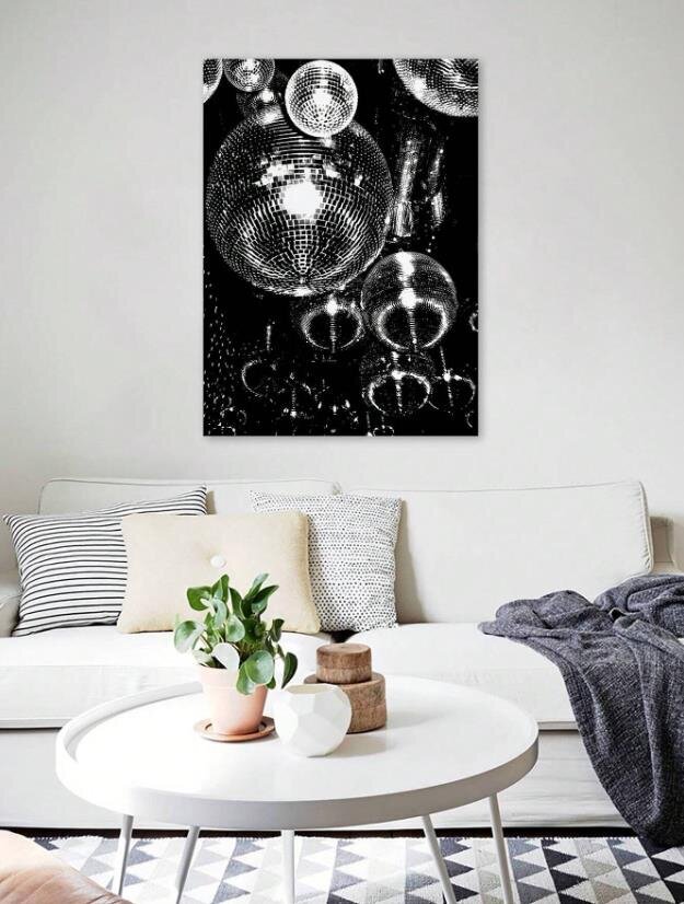 Seinäkoriste - kankaalle DISCO BALL, 50cmx70cm hinta ja tiedot | Taulut | hobbyhall.fi