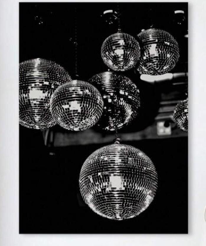 Seinäkoriste - kankaalle DISCO BALL, 20cmx30cm hinta ja tiedot | Taulut | hobbyhall.fi