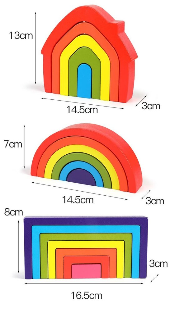 Sateenkaari-palikat hinta ja tiedot | Vauvan lelut | hobbyhall.fi