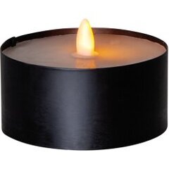 Led vahakynttilä mustassa säiliössä 2xAA paristoilla Soihtukynttilä 062-37-1 hinta ja tiedot | Kynttilät ja kynttilänjalat | hobbyhall.fi
