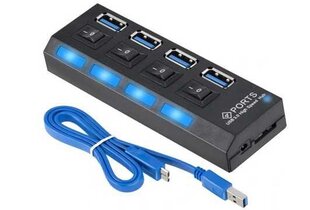 USB 3.0 -keskitinpistoke (200), Verk Group hinta ja tiedot | Adapterit | hobbyhall.fi