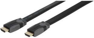Vivanco-kaapeli HDMI - HDMI 1,5 m litteä (47103) hinta ja tiedot | Kaapelit ja adapterit | hobbyhall.fi