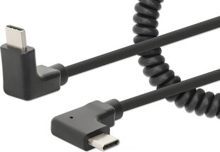 Manhattan, USB-C 60W/3A, 35-100 cm hinta ja tiedot | Kaapelit ja adapterit | hobbyhall.fi