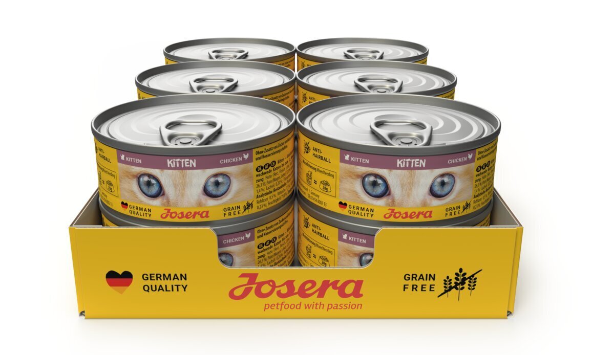 Josera Kitten mažiems kačiukams su vištiena, 12x85 g hinta ja tiedot | Kissanruoka | hobbyhall.fi