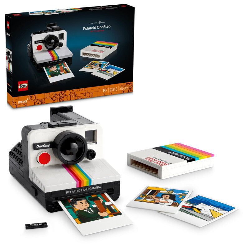 21345 Lego® Ideas Polaroid OneStep SX-70 ‑kamera hinta ja tiedot | LEGOT ja rakennuslelut | hobbyhall.fi