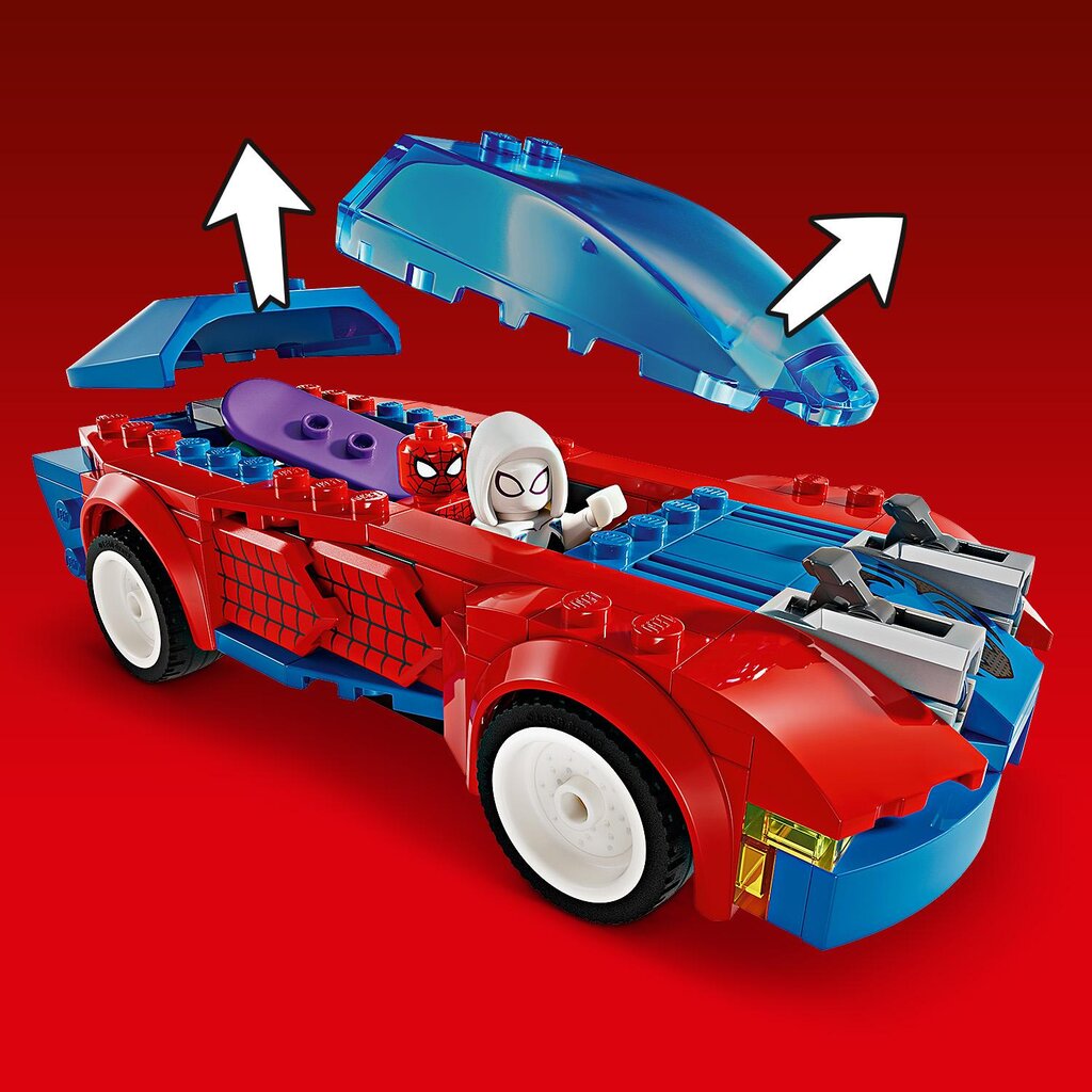 76279 LEGO® Marvel Spider-Manin kilpa-auto ja Venomin Vihreä Menninkäinen hinta ja tiedot | LEGOT ja rakennuslelut | hobbyhall.fi