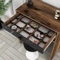 Meikkipöytä, Asir, 70x40x84,7 cm, ruskea/musta hinta ja tiedot | Peilipöydät | hobbyhall.fi