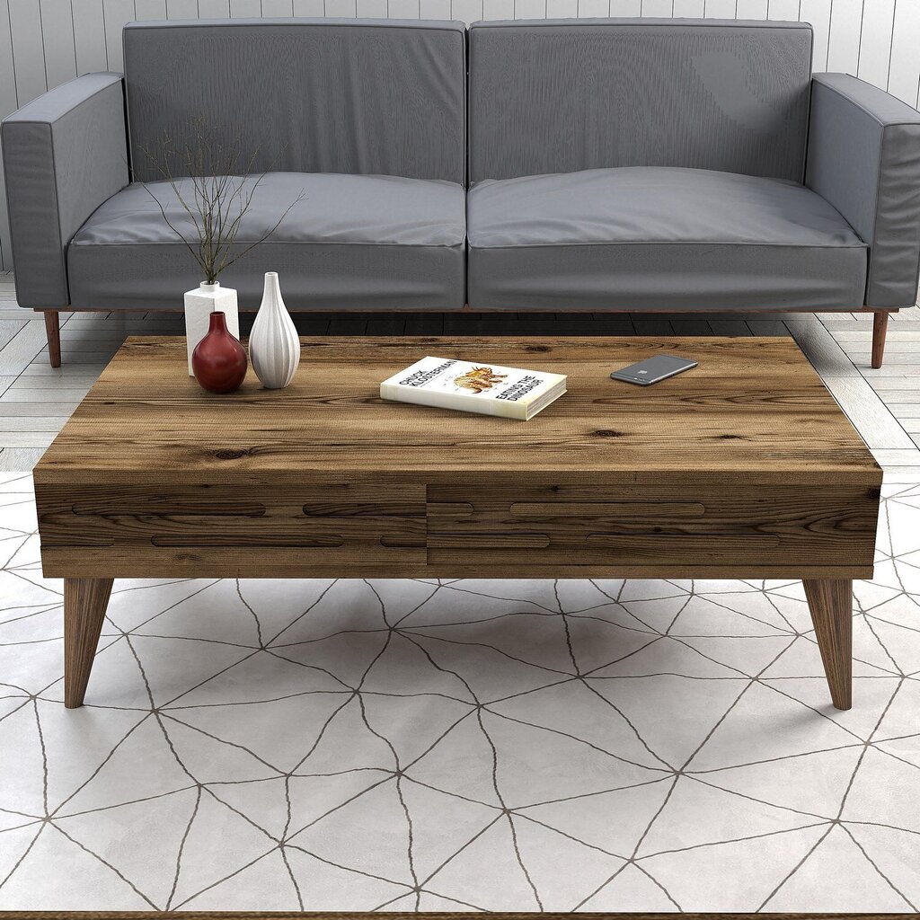 Kahvipöytä, Asir, 105x60x34,6 cm, ruskea hinta ja tiedot | Sohvapöydät | hobbyhall.fi