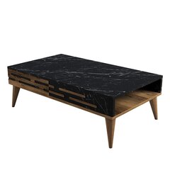 Kahvipöytä, Asir, 105x60x34,6 cm, ruskea/musta hinta ja tiedot | Sohvapöydät | hobbyhall.fi