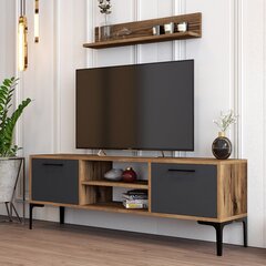 TV-yksikkö, Asir, 140x48x30 cm, ruskea/harmaa hinta ja tiedot | TV-tasot | hobbyhall.fi