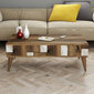 Kahvipöytä, Asir, 105x37,6x60 cm, ruskea/valkoinen hinta ja tiedot | Sohvapöydät | hobbyhall.fi