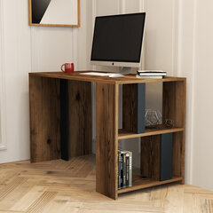 Työpöytä, Asir, 120x75,4x60 cm, ruskea/harmaa hinta ja tiedot | Tietokonepöydät ja työpöydät | hobbyhall.fi