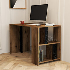 Työpöytä, Asir, 120x75,4x60 cm, ruskea/musta hinta ja tiedot | Tietokonepöydät ja työpöydät | hobbyhall.fi