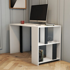 Työpöytä, Asir, 120x75,4x60 cm, valkoinen/harmaa hinta ja tiedot | Tietokonepöydät ja työpöydät | hobbyhall.fi