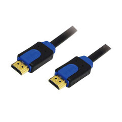 HDMI-kaapeli LogiLink CHB1105 Sininen/Musta 5 m hinta ja tiedot | Kaapelit ja adapterit | hobbyhall.fi