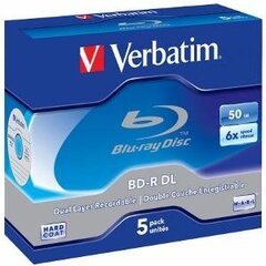 Verbatim BD-R DL 6x 5P jewel 50 GB 43748 hinta ja tiedot | Vinyylilevyt, CD-levyt, DVD-levyt | hobbyhall.fi