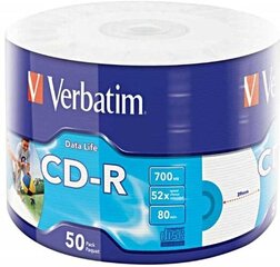 Verbatim 50x CD-R hinta ja tiedot | Vinyylilevyt, CD-levyt, DVD-levyt | hobbyhall.fi