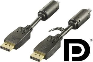 Deltaco DP-1010, DisplayPort, 1m hinta ja tiedot | Kaapelit ja adapterit | hobbyhall.fi