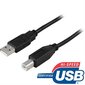 Deltaco USB-210S, USB 2.0, 1m hinta ja tiedot | Kaapelit ja adapterit | hobbyhall.fi