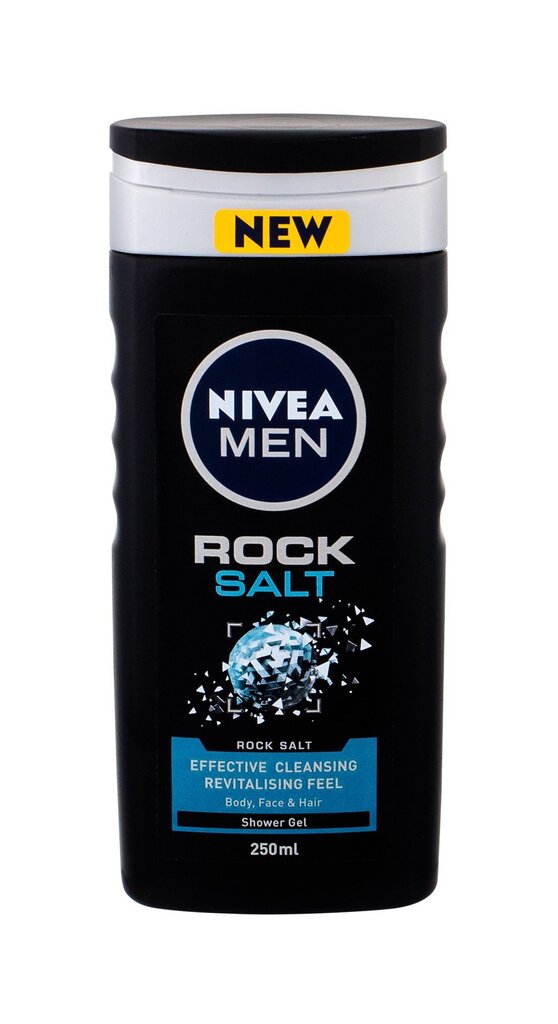 Nivea Men Rock Salt suihkugeeli miehille 250 ml hinta ja tiedot | Suihkusaippuat ja suihkugeelit | hobbyhall.fi