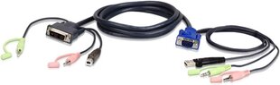 Aten, VGA /USB- DVI/USB, 1,8 m hinta ja tiedot | Aten Kodinkoneet ja kodinelektroniikka | hobbyhall.fi