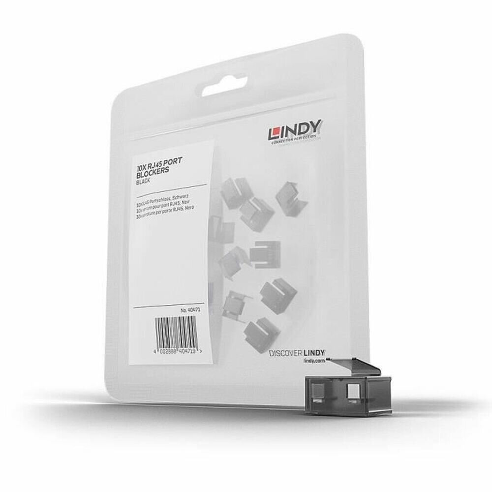 RJ45 Connector Lindy 40471 20 kpl, musta hinta ja tiedot | Kaapelit ja adapterit | hobbyhall.fi