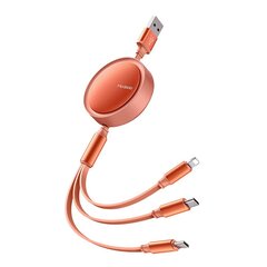 Mcdodo 3-in-1 sisäänvedettävä USB + salama + USB-C + microUSB-kaapeli 1,2 m oranssi sisäänvedettävä CA-7252 hinta ja tiedot | Mcdodo Televisiot ja lisätarvikkeet | hobbyhall.fi