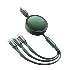 Mcdodo puhelinkaapeli, 3-in-1, sisäänvedettävä, iPhonelle, Micro USB, USB TYP-C, vihreä hinta ja tiedot | Mcdodo Televisiot ja lisätarvikkeet | hobbyhall.fi