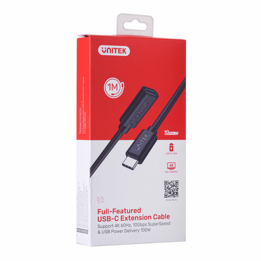 Unitek Extension USB-C 3.1; 1 m hinta ja tiedot | Kaapelit ja adapterit | hobbyhall.fi