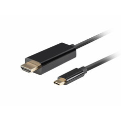 USB C - HDMI -kaapeli Lanberg CA-CMHD-10CU-0018-BK hinta ja tiedot | Kaapelit ja adapterit | hobbyhall.fi