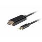 USB C - HDMI -kaapeli Lanberg CA-CMHD-10CU-0018-BK hinta ja tiedot | Kaapelit ja adapterit | hobbyhall.fi