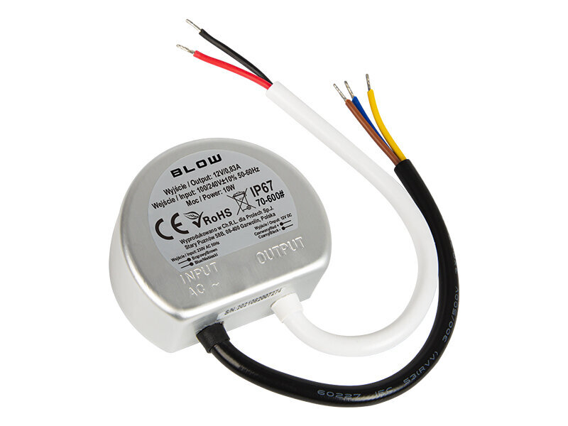 Impulssivirtalähde 12 V 0.83 A 10 W hinta ja tiedot | Kaapelit ja adapterit | hobbyhall.fi