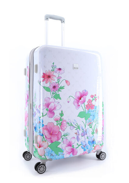 Suuri matkalaukku Elle Flower valkoinen 78x51x32 hinta ja tiedot | Matkalaukut ja -kassit | hobbyhall.fi
