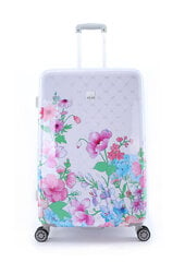 Suuri matkalaukku Elle Flower valkoinen 78x51x32 hinta ja tiedot | Matkalaukut ja matkakassit | hobbyhall.fi