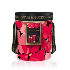 Lahjasetti naisille Baylis & Harding Boudiore Cherry Blossom Luxury Pamper Drum, 4 osaa hinta ja tiedot | Suihkusaippuat ja suihkugeelit | hobbyhall.fi