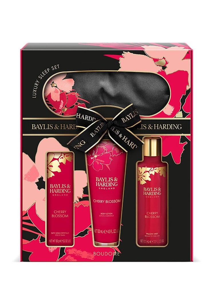 Lahjasetti naisille Bayl & Harding Boudiore Cherry Blossom Luxury Beauty Sleep, 4 osaa hinta ja tiedot | Vartalovoiteet ja -emulsiot | hobbyhall.fi